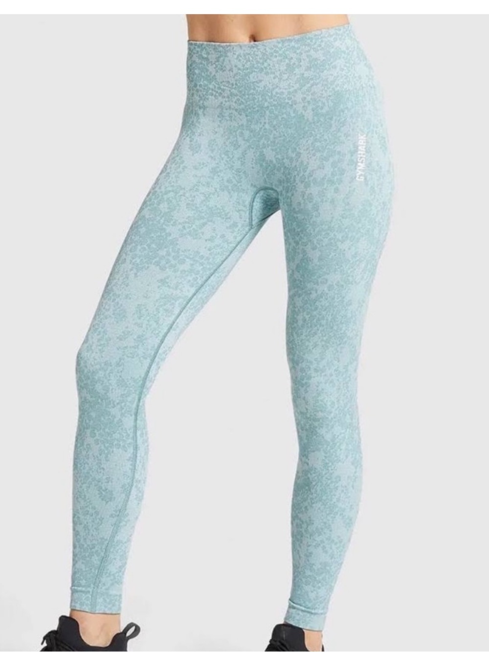 Seamless High-Waist Performance Leggings - Light Aqua